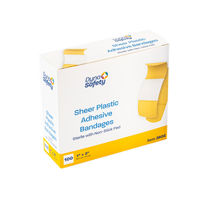 Sheer Plastic Adhesive Bandages - Sterile
