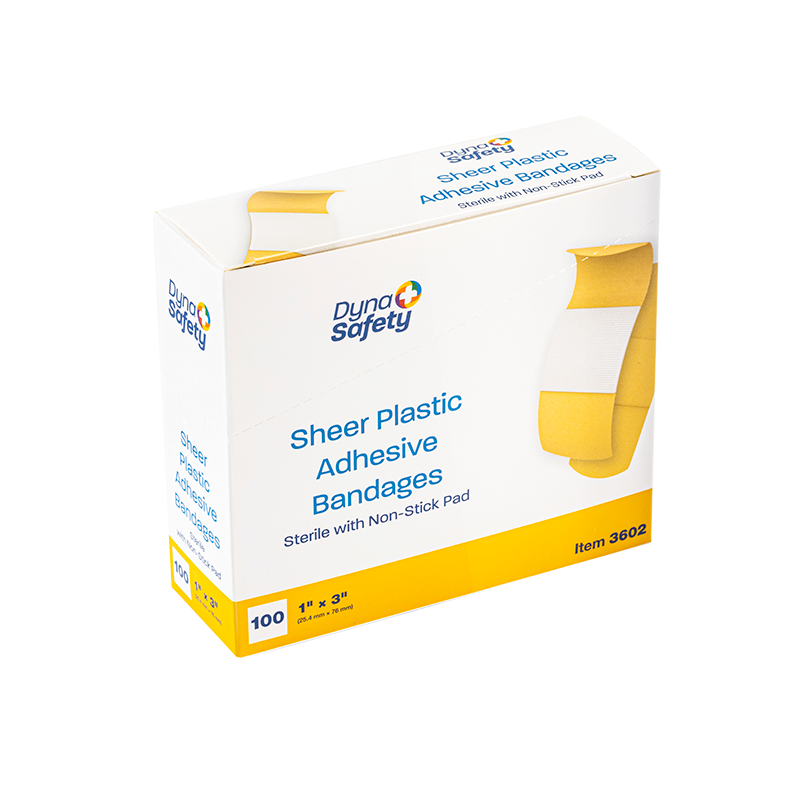 Sheer Plastic Adhesive Bandages - Sterile
