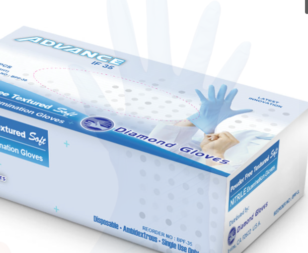 Exam Powder Free  Blue Nitrile 10 box 1000
